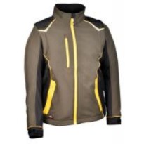 Tous dehors - Veste de travail Softshell Élastique Cofra Selters V643-0-02 taille 56 couleur Noir Noir Jaune fluo