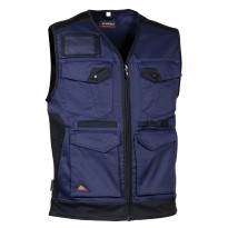 Tous dehors - Gilet de travail extensible à poches multiples Cofra Kunir V616 couleur Noir taille 46
