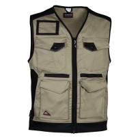 Tous dehors - Gilet de travail extensible à poches multiples Cofra Kunir V616 couleur Noir taille 46