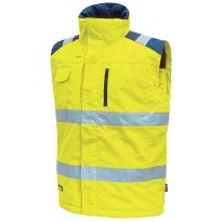 Tous Dehors - Gilet Matelassé de Travail Multipoches Haute Visibilité U-Power Prime HL159YF couleur orange fluo taille 4xl