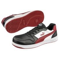 Tous Dehors - Chaussures de sécurité Puma Frontcourt Black/White/Red Low S3 FO HRO ESD SRC 640200 pointure 39