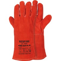 12 Paires - Gants de Travail Cofra Redfire en Croûte de Cuir G201-DD00