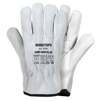 12 Paires - Gants de Travail Cofra Worktops en Cuir G107-DD00