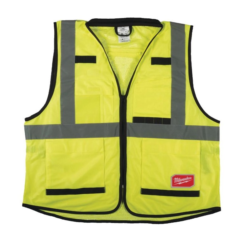 Gilet de travail haute visibilité multipoches...