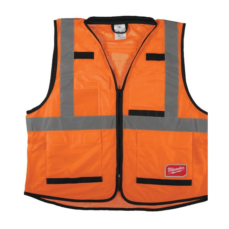 Gilet de travail haute visibilité multipoches...