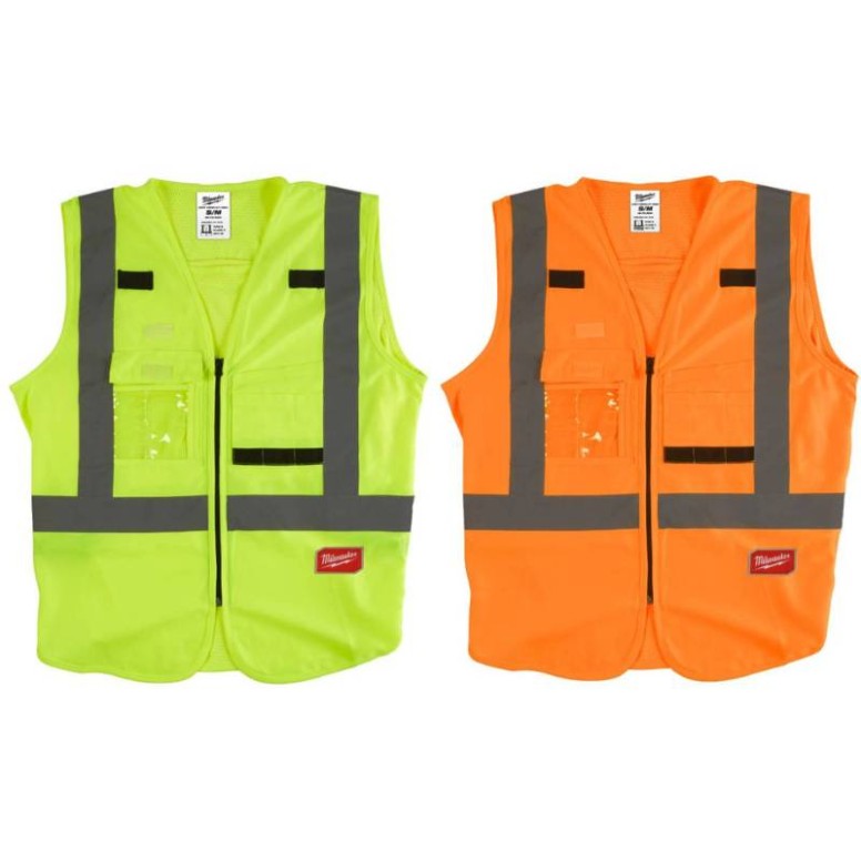 Gilet de travail haute visibilité multipoches...
