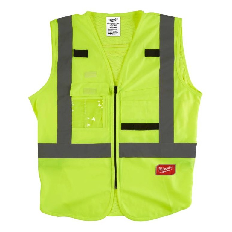Gilet de travail haute visibilité multipoches...