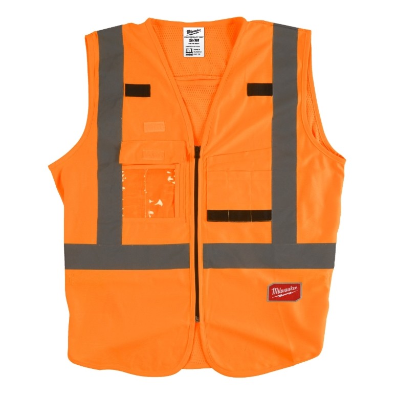 Gilet de travail haute visibilité multipoches...