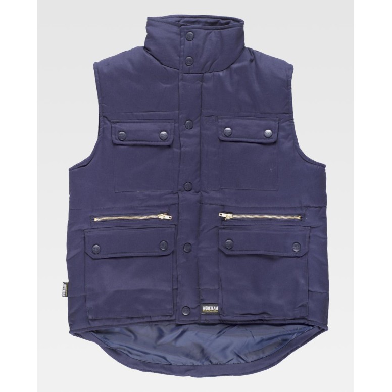 Gilet de Travail Matelassé Multipoches Workteam...