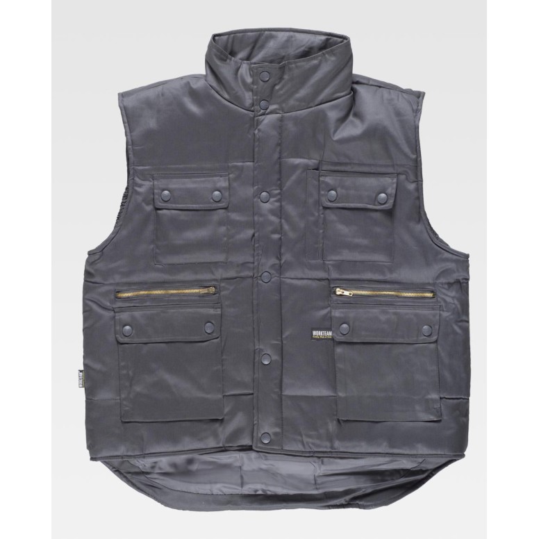 Gilet de Travail Matelassé Multipoches Workteam...