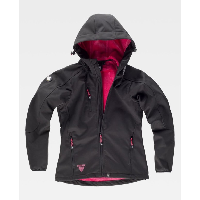 Giacca Workshell Donna con Cappuccio S9494 -...