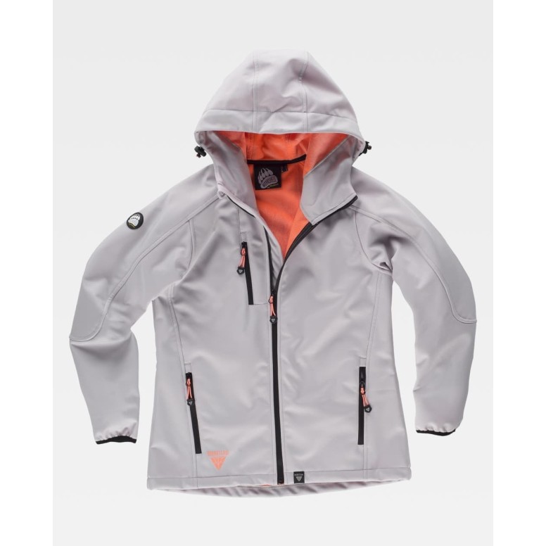 Giacca Workshell Donna con Cappuccio S9494 -...