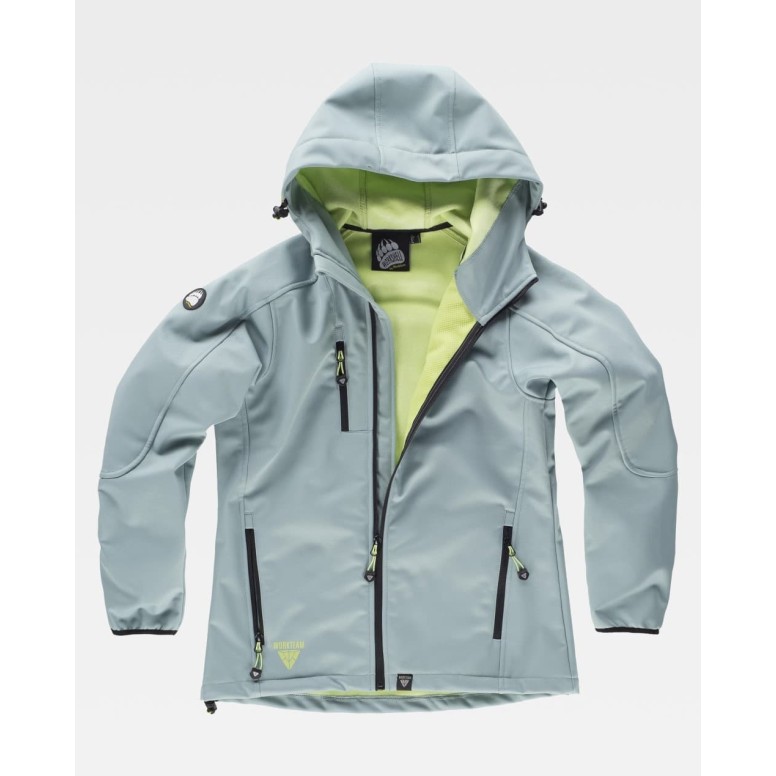 Giacca Workshell Donna con Cappuccio S9494 -...