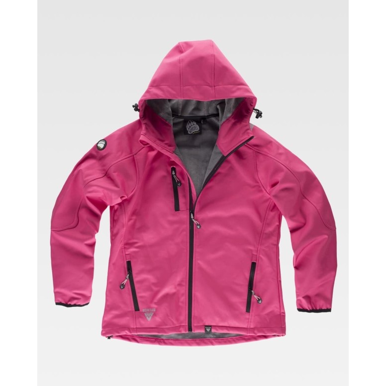 Giacca Workshell Donna con Cappuccio S9494 -...