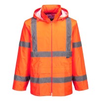 Veste de Travail Haute Visibilité Imperméable Multipoches avec Capuche Portwest H440