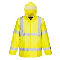 Veste de Travail Haute Visibilité Imperméable Multipoches avec Capuche Portwest H440