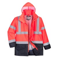 Blouson de Travail Haute Visibilité Multipoches Imperméable 5 en 1 Executive Portwest S768