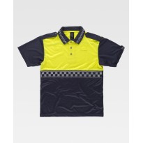 Tous dehors - Polo de travail à manches courtes haute visibilité C3855 - Workteam Taille L Couleur Marine/Jaune