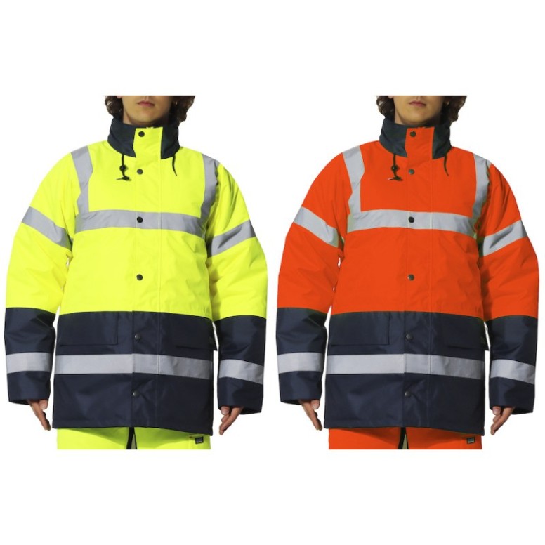 Parka de Travail Haute Visibilité Multipoches...