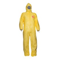 25 Pièces - Combinaison de Travail Jetable Coverguard Tychem 2000 C avec Capuche Multiprotection MO40705