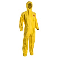 25 Pièces - Combinaison de Travail Jetable à Capuche Coverguard Coverchem 3x60 Multiprotection MO44805