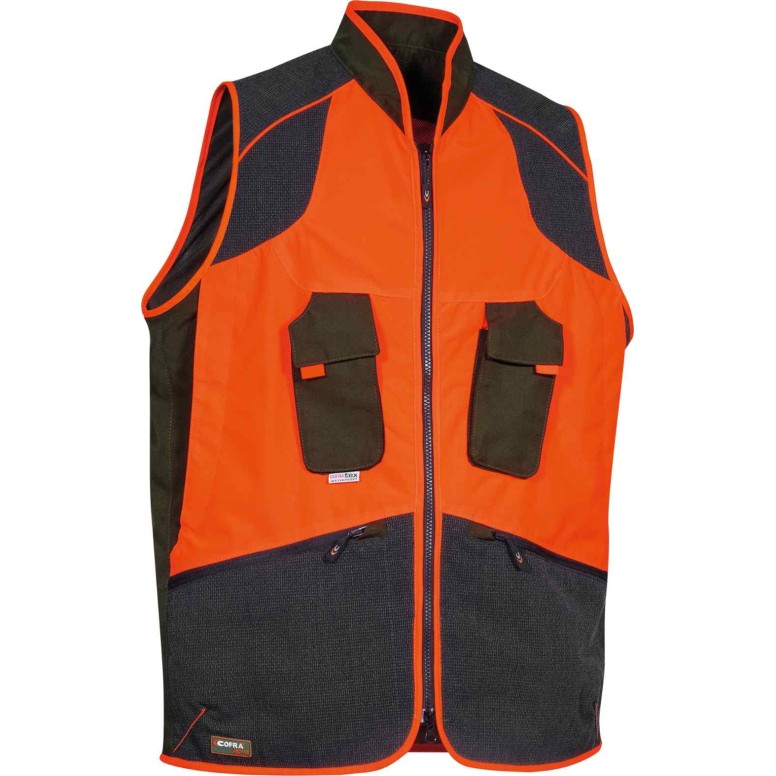 Gilet de travail multipoches imperméable Cofra...