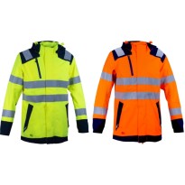 Veste de travail haute visibilité multipoches stretch imperméable Cofra Yatova V635-0