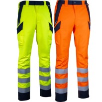 Pantalon de travail haute visibilité multipoches imperméable stretch Cofra Alumbres V636-0
