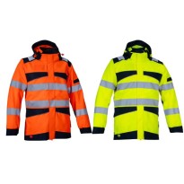 Parka de travail haute visibilité multipoches imperméable Cofra Kirkholm V639-0