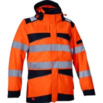 Parka de travail haute visibilité multipoches imperméable Cofra Kirkholm V639-0