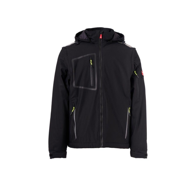 Veste de travail softshell multi-poches stretch...
