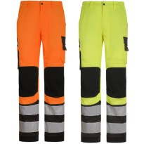 Pantalon de Travail Multipoches Stretch Bicolore Haute...