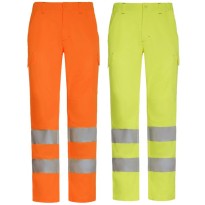 Pantalon de Travail Multipoches Haute Visibilité Hiver...