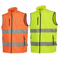 Gilet de Travail Softshell Multipoches Haute Visibilité U-Power Alcor HL373