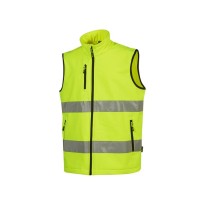 Gilet de Travail Softshell Multipoches Haute Visibilité U-Power Alcor HL373