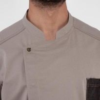 Veste Giblor's Col Mao Stretch Nathan 25P08G425 Restauration Cuisine Barbier