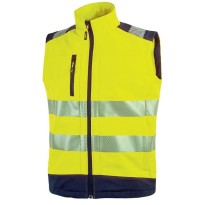 Tous Dehors - Gilet de travail Softshell extensible à haute visibilité U-Power Dany HL173YF taille M Couleur jaune fluo
