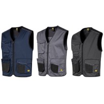 Gilet de travail stretch multipoches zip intégrale Diadora Utility Vest Mover 2.0 702.183060