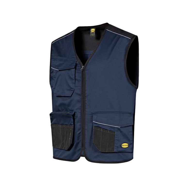 Gilet de travail stretch multipoches zip...