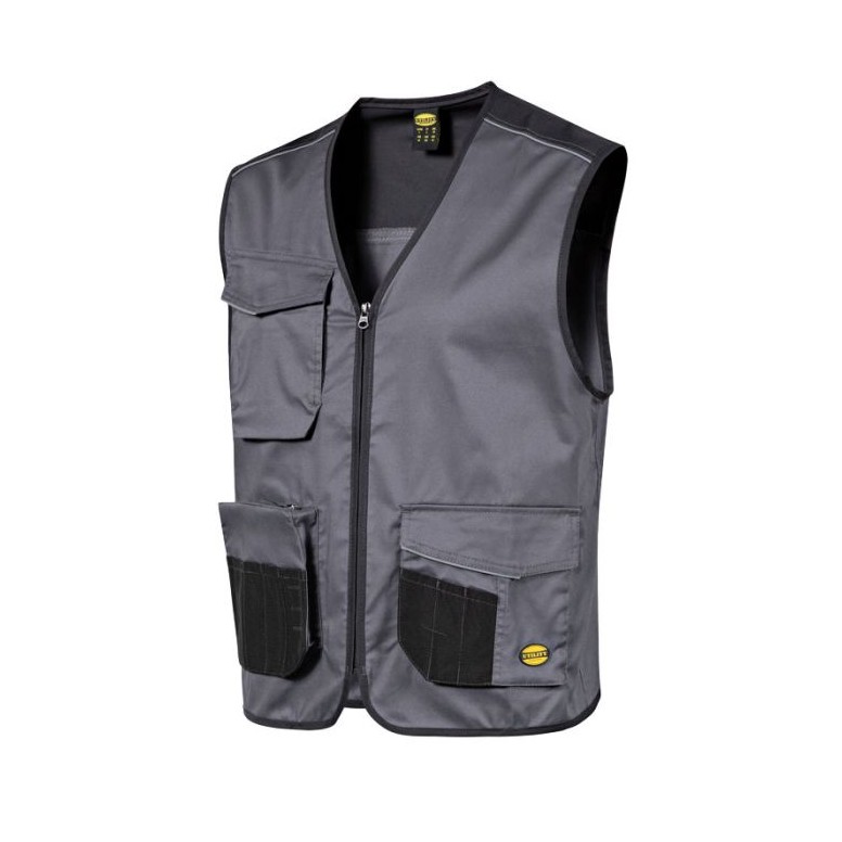 Gilet de travail stretch multipoches zip...