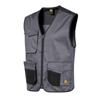 Gilet de travail stretch multipoches zip intégrale Diadora Utility Vest Mover 2.0 702.183060