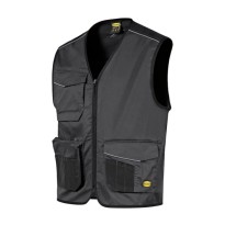 Gilet de travail stretch multipoches zip intégrale Diadora Utility Vest Mover 2.0 702.183060