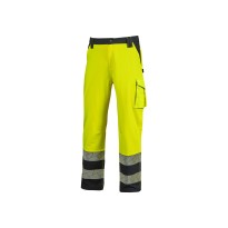 Pantalon de travail stretch multipoches haute visibilité U-Power Nova HL401