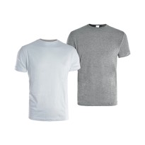 Set de 2 T-Shirts de Travail Kapriol 136451 Blanc et Gris