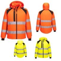 Veste de travail Portwest haute visibilité CD809 Softshell WX2 matelassée multipoches imperméable