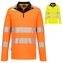 Polo de travail Portwest DX419 haute visibilité manches longues
