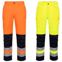 Pantalon de travail Portwest haute visibilité T143 stretch multipoches
