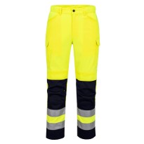 Pantalon de travail Portwest haute visibilité T143 stretch multipoches