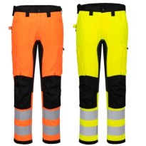 Pantalon de Travail Portwest Haute Visibilité CD848 Stretch Multipoches