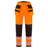 Pantalon de Travail Portwest Haute Visibilité FR427 Ignifuge Multipoches Résistant à la Chaleur Antistatique Imperméable
